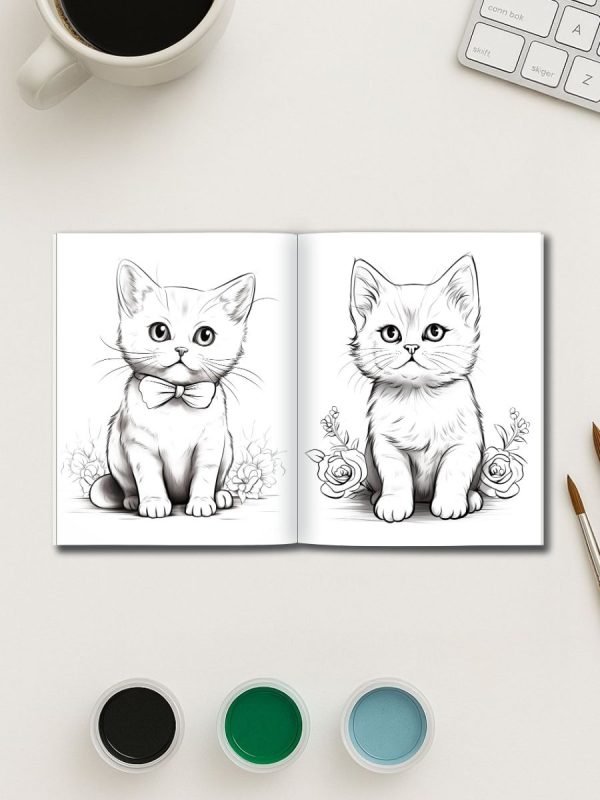 Whisker World – 105 Cat Coloring Pages - Image 3